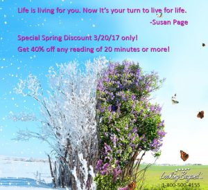 Spring Discount 2017 - Call Looking Beyond Master Psychic Readers 1-800-500-4155 now!