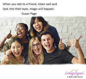 When you talk to a friend - Call Looking Beyond Master Psychic Readers 1-800-500-4155 now!